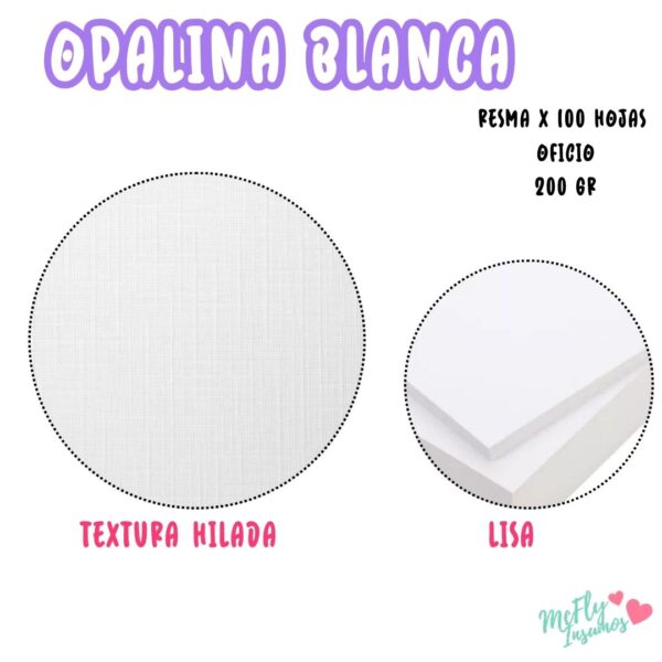 Opalina blanca Oficio 200 gr