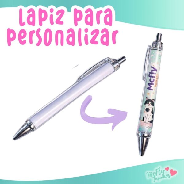 Lapiz transparente para personalizar// 25 und