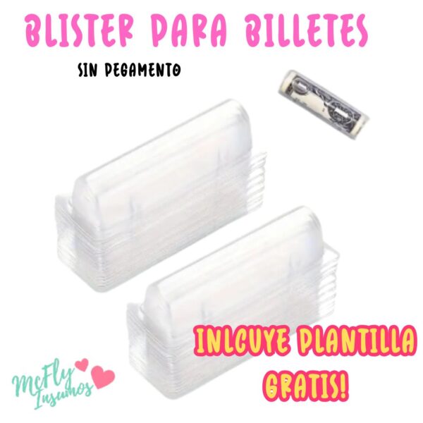 Blister para billetes / 50 und + Plantilla regalo