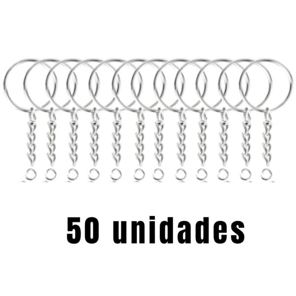 50 argollas llavero plateada - Zona Emprende