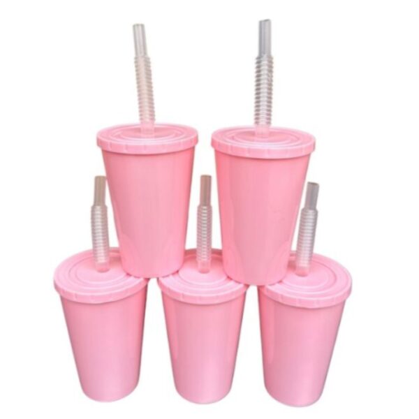 Vaso pastel x Docena / ROSADO 350 ML