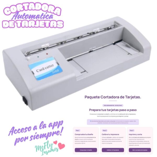 Cortadora Automatica de Tarjetas + APP VITALICIA